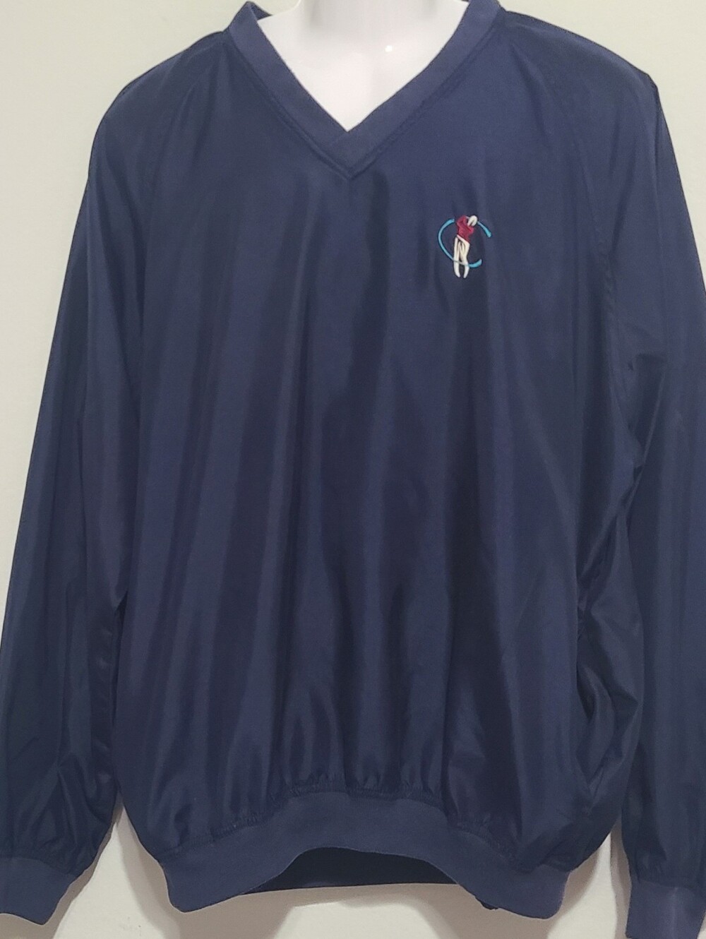 VTG Golf Classic By Munsingwear Navy V-Neck Pullover Windbreaker Sz XL Golfcore